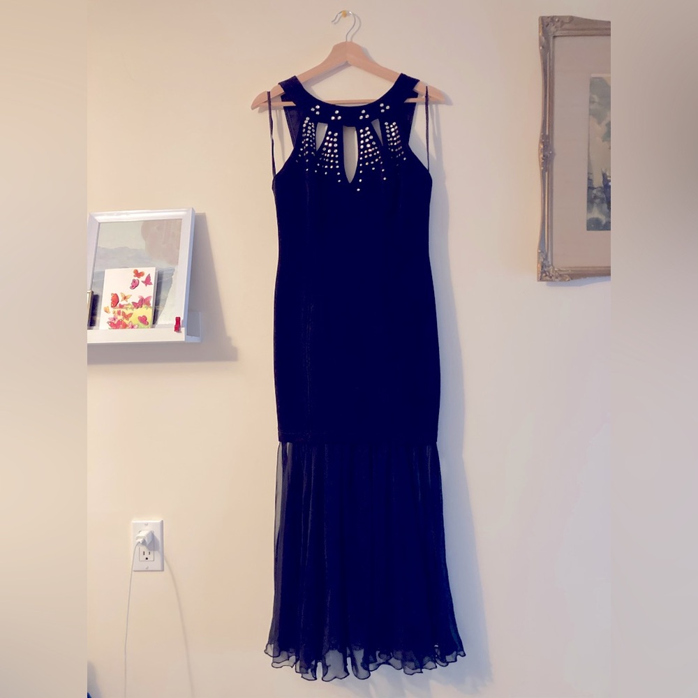 Vintage Lori Ann Elegant Black Sleeveless Dress Mermaid Style Dress Size 10